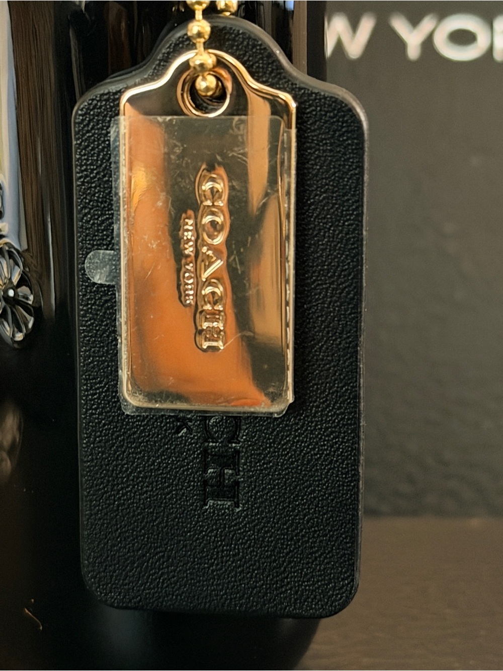 Coach Large 2.5” Black & Gold Hangtag Set  NWOTs